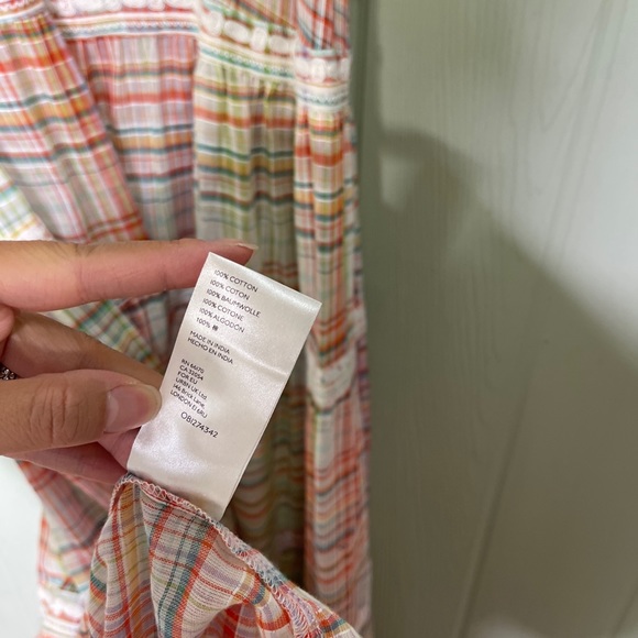 Free People Sally Plaid appliqué colorful maxi top - Picture 11 of 11